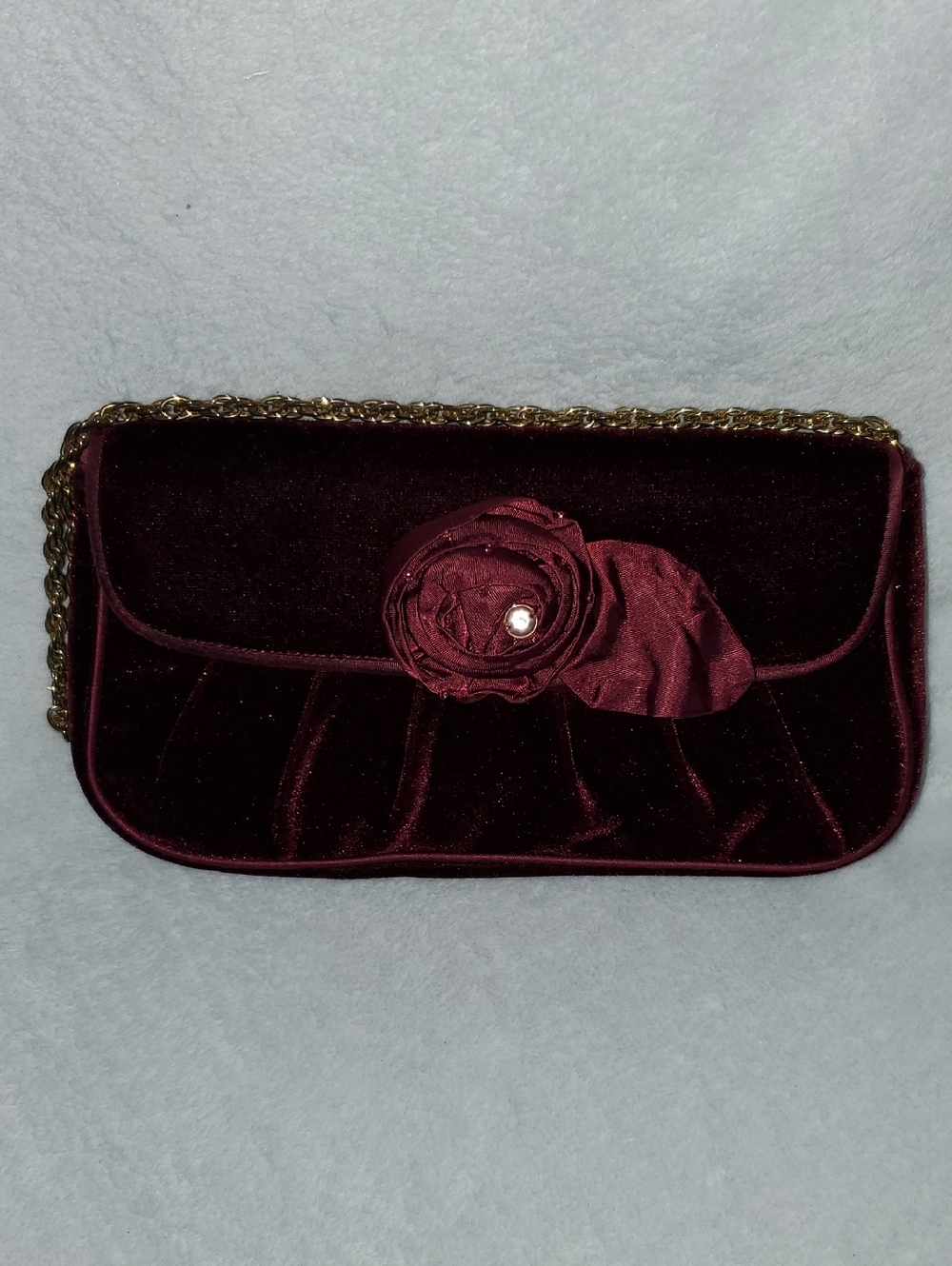 Kate Landry Velvet Floral Evening Bag